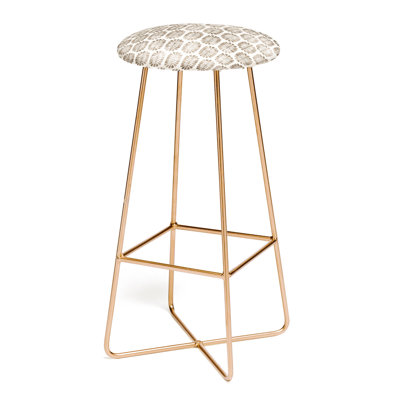 Rudd Upholstered Counter Stool with Metal Frame