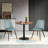 Compact 3-Piece Dining Set For Small Spaces, Round Dining Table With 2 Velvet Dining Chairs (Walnut)-1686560846