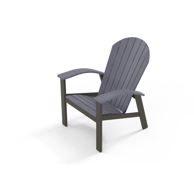 Augusto Outdoor Adirondack Chair, Cape Gray, Beachwood