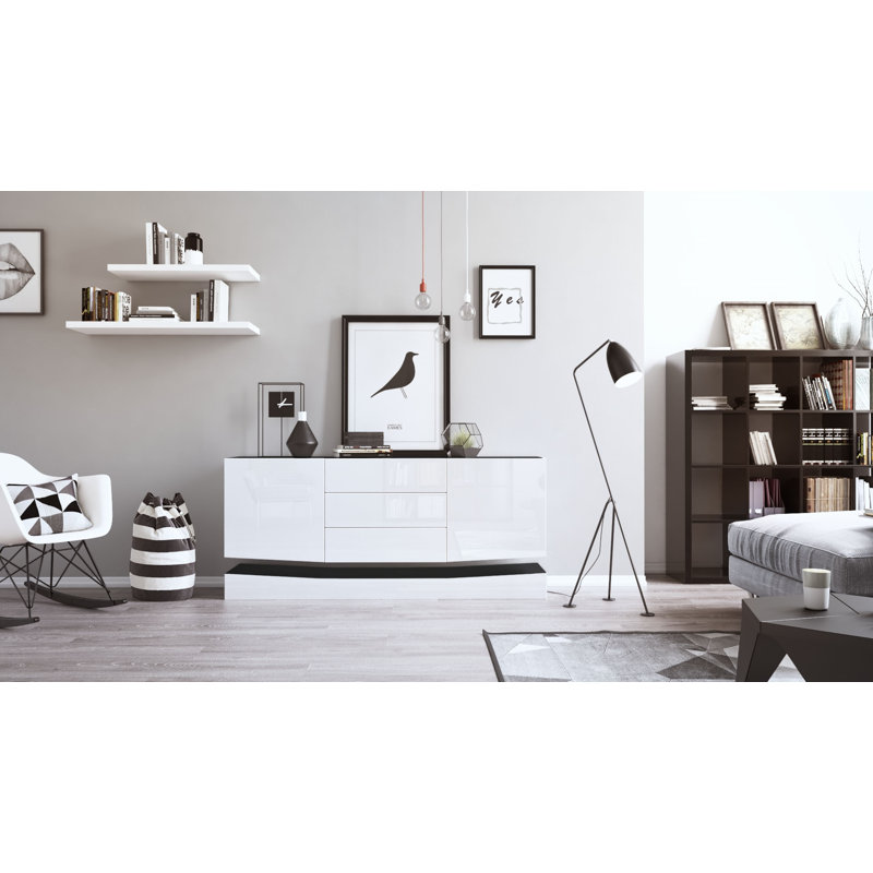 Mccool 178 Cm Wide 3 Drawer Sideboard, White