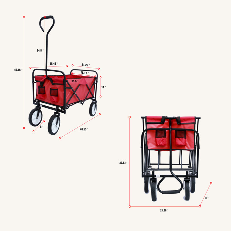 Folding Wagon Garden Shopping Beach Cart