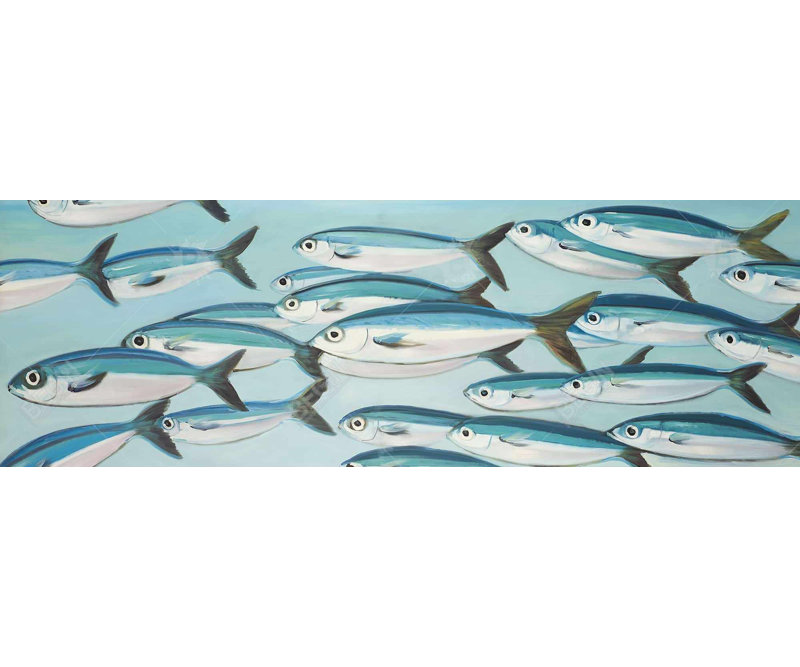 "Petit poisson de Caesio Caerulaurea" sur toile, H 20 po x l 60 po