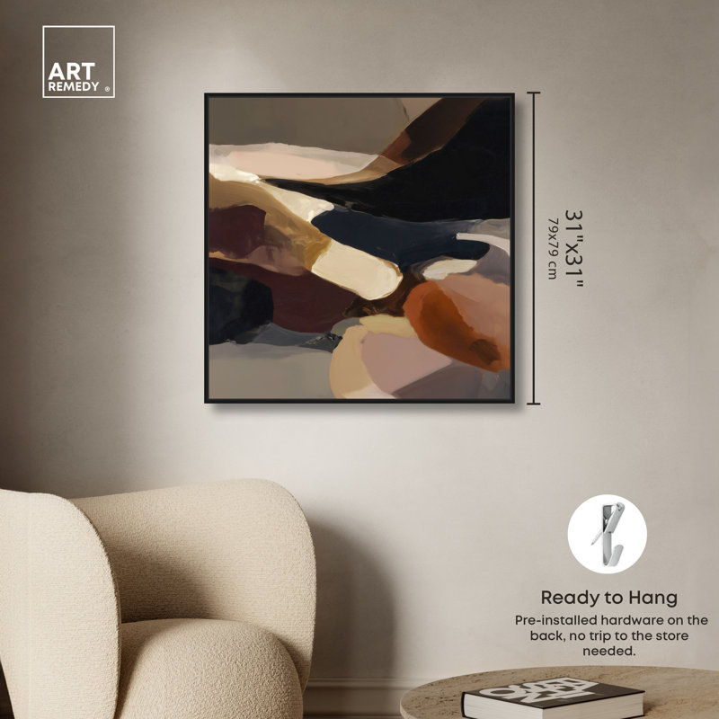 Décoration murale de bureau encadrée Earth Earth II par Art Remedy, cadre noir, 30 x 30, H 31 po x l 31 po, Black Frame