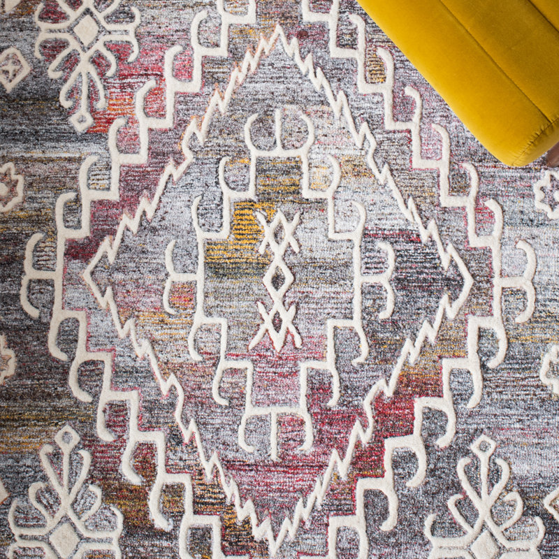 Metro Hand Tufted Wool And Cotton With Latex Southwestern Rug, Rectangle 8' x 10'