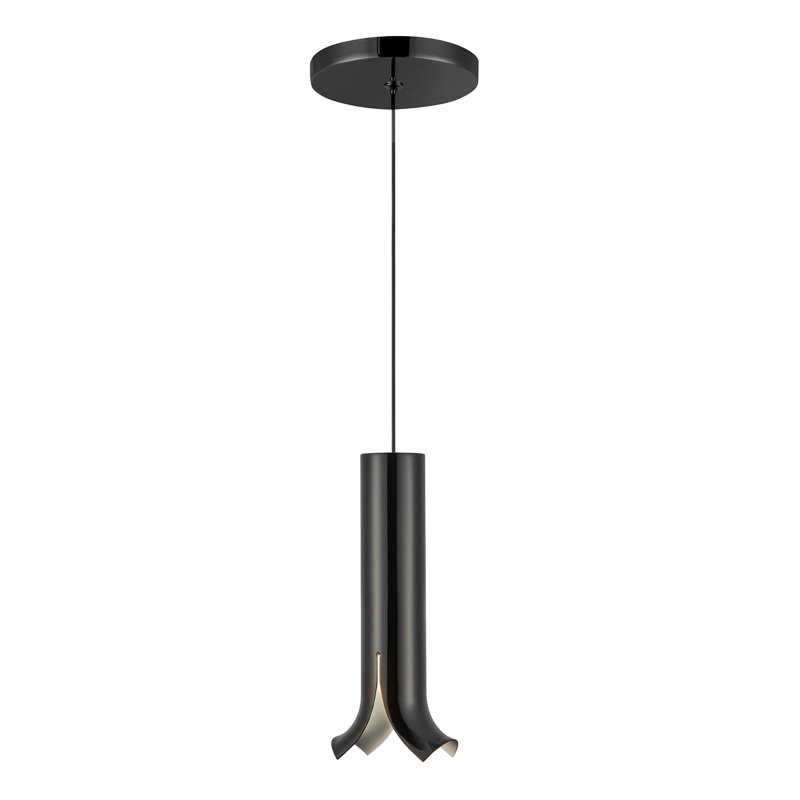 Luminaire suspendu 9 po Husk, Noir, Noir