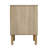 Sango Merk 2-Drawer Solid Wood Nightstand, Drawers With Horizontal & Vertical Grooves-60014113