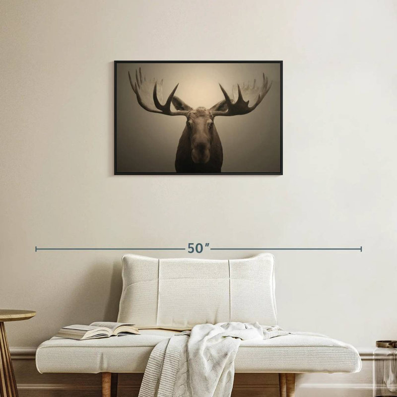 Brampt Moose Portrait, 21" H x 31" W