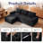 Boneless 104''W Cloud Modern Modular L-Shaped Sofa , Compressed Corduroy Upholstered Boneless Sofa Couches With Chaise And Cup Holder-1549379208-1549379204