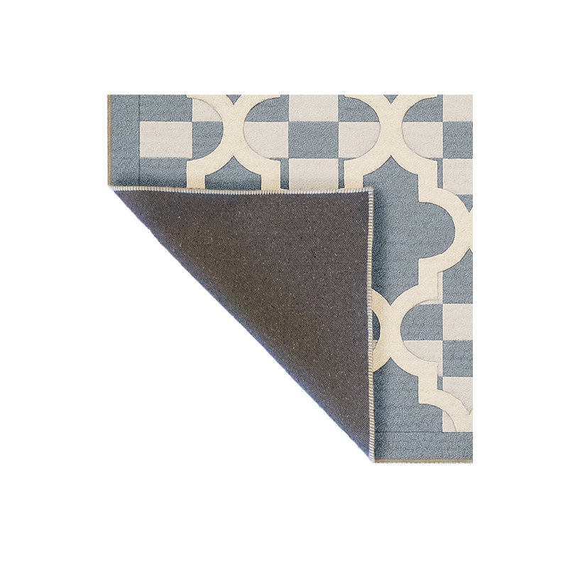 Tapis gris tissé à motif lavable Mosso, 2'6" x 4'11"