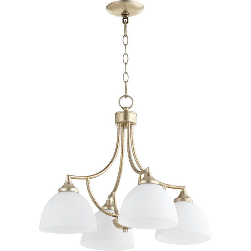 Radack 4 - Light Dimmable Chandelier, Aged Silver Leaf