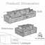 Canapé modulaire en velours côtelé 102,4 po avec accoudoirs carrés Nerissa-1479091182