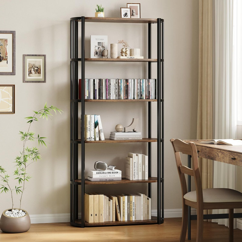 69.6cm H x 30cm W Standard Bookcase, Brown