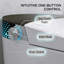 Toilette intelligente une pièce sans réservoir avec bidet intégré avec capteur de coup de pied de pied, couvercle à ouverture / fermeture automatique, séchoir à air chaud, veilleuse, chasse d'eau en cas de panne de courant, noir-125048858