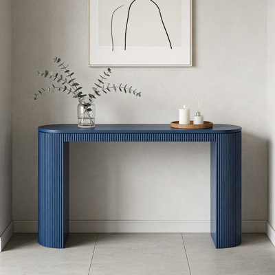 Console courbée à rayures verticales uniques, pour le salon, le bureau et le vestibule