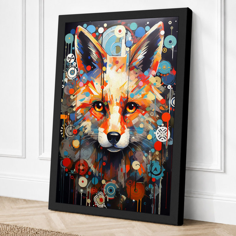 Mechanical Fox Eclectic - Print, 30x20 - 76.2 x 50.8 cm, Black Border