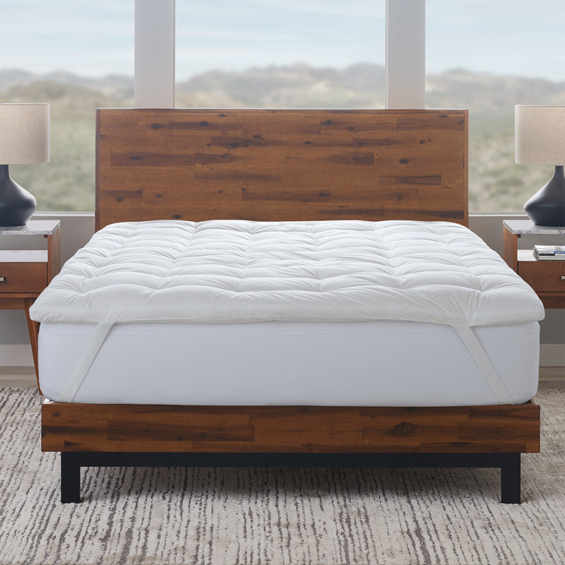 RDS Certified Luxury 2" Loft White Down Plush Featherbed , King