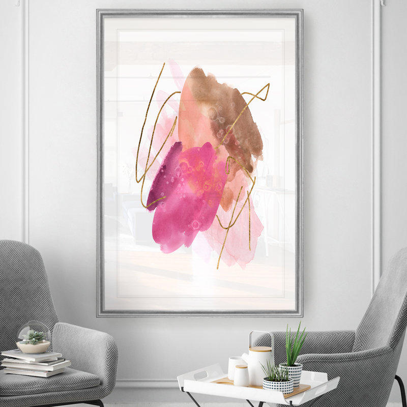 «Rose Edge III», reproduction d'art sur toile, H 18,5 po x l 24,5 po x P 1,5 po, Encadrement argenté