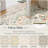  Floral Washable Rugs Non-Slip Ultra-Thin Soft Area Rug Vintage Botanical Print Carpet-1052642683