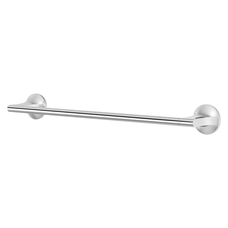 Barre à serviettes murale 24 po, 0.62" H x 18" L x 3.31" D, Chrome poli