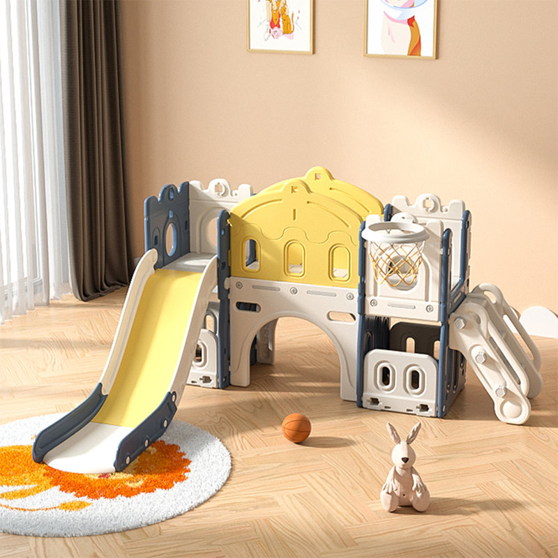Harriet Bee Indoor Slide, Yellow/Black/White