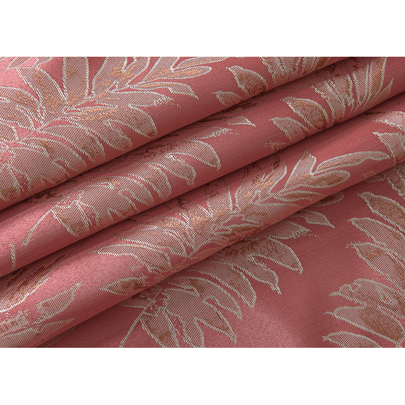Panneau de rideau simple semi-diaphane Volkman, Rose
