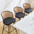 Cane Back Swivel Upholstered  Stool-1335810502-1335810503