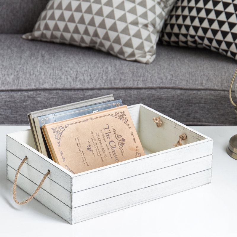 Solid Wood Decorative Bin