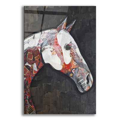 Art mural en verre épique «Wild Appaloosa 2» par Coco Good, 16 po x 24 po