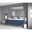 Miroir rectangulaire à cadre brouillard à DEL noir - 84 po x 48 po pour meuble-lavabo de salle de bain avec lumières, cadre à intensité variable
