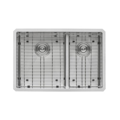 Tirana Low Aqua 28" L x 19" W Double Basin Undermount Kitchen Sink
