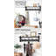 Portemanteau mural 24 po avec tablette et 5 crochets, noir-1247365579