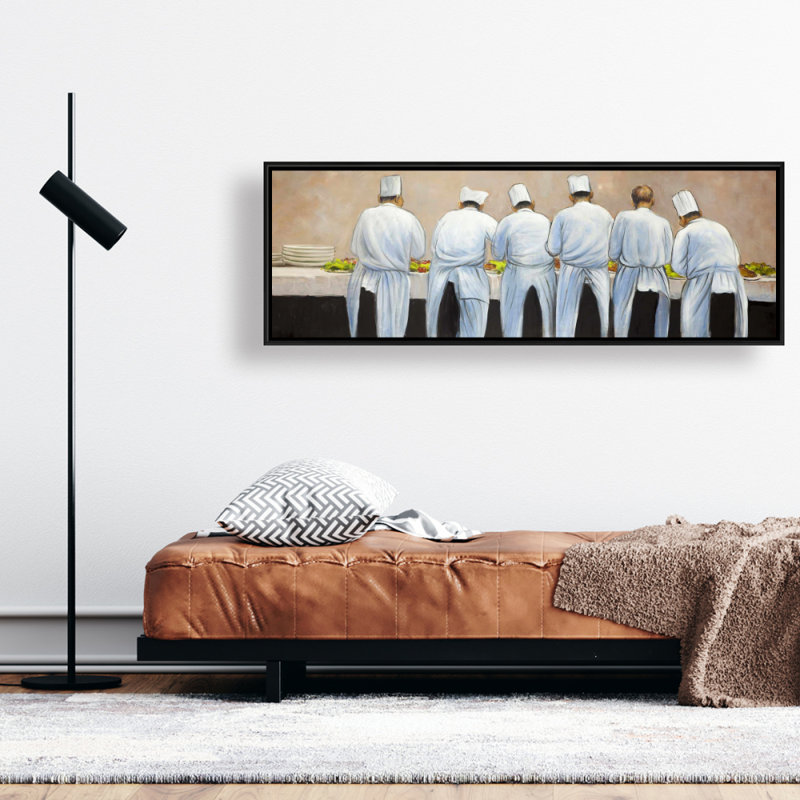 " Cooks Chefs Working Together ", 16" H x 48" W