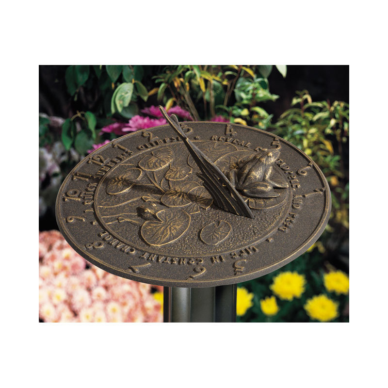 Frog Sundial, Oil Rubbed Bronze