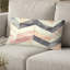 Coussin décoratif contemporain Boho - coussin décoratif à chevrons noir et orange-125946023
