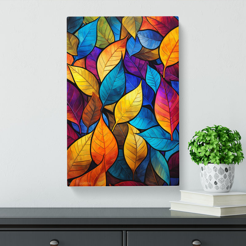 Leaf Abstract - Wrapped Canvas, 50cm H x 35cm W x 3cm D