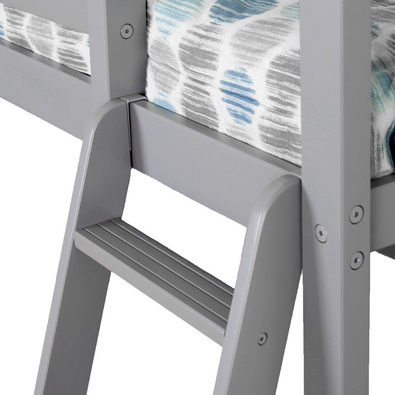 Lit mezzanine simple Janorris, pour enfants, Gris