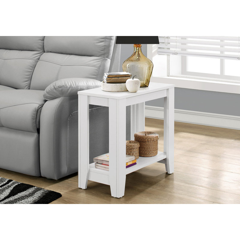 Table de bout blanche polyvalente à deux niveaux, Blanc