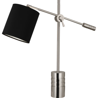 Elegant Adjustable Srkashlteni Floor Lamp - Polished Nickel, Oyster Linen Shade, 100W Max, Full Range Dimmer, Perfect For Living Room & Sitting Spaces