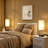 Table Lamp for Bedroom with AC Outlet and USB Ports,3 Color Tempreture Pull Chain Control 15" Beige Shade Bedside Lamp for Bedroom,Living Room,Bulbs Included-1377755993