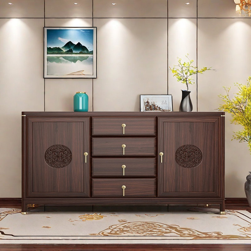 Buffet en bois massif de style chinois