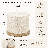 Round Sherpa Storage Ottoman with Reversible Wooden Tray, Beige Upholstered Accent Stool, 17-Inch-1667090986