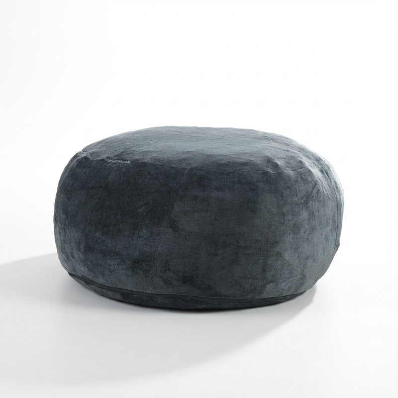 Grand fauteuil à billes en mousse viscoélastique avec housse amovible en flanelle, H 23,62 po x l 39,37 po x P 39,37 po
