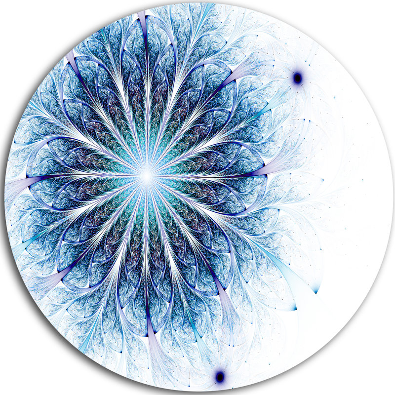 «Fractal Flower Light Blue Digital Art», impression, H 36 po x l 36 po x P 1 po, H 36 po x l 36 po x P 1 po