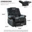  Fauteuil inclinable manuel de 38,9 po de largeur avec support chauffant et vibrant-125602501