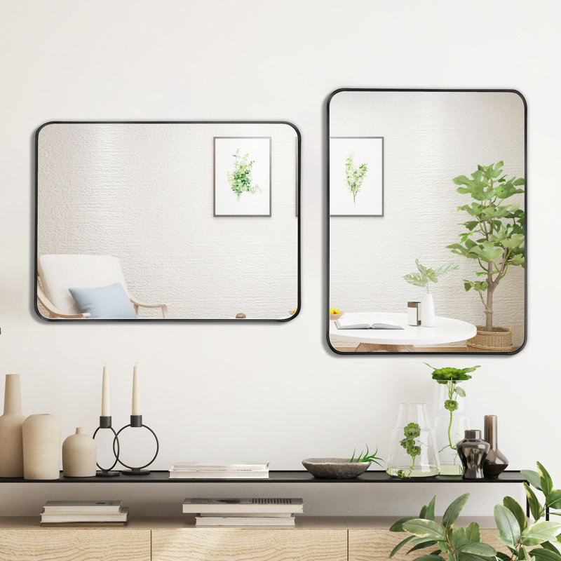 Miroir mural Giglia, Noir