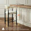 Ensemble de 4 tabourets de comptoir Velora 25,8 po avec accoudoirs dorés Velora-131635171
