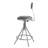 6500 Series Backed Adjustable Height Ergonomic Lab Stool with Footring
