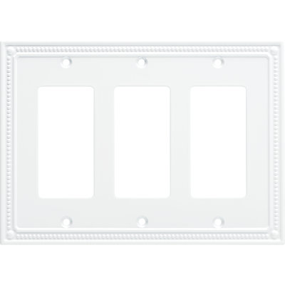 Classic Beaded 3-Gang Rocker Wall Plate
