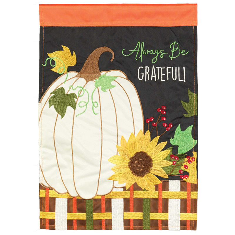 Drapeau Citrouille «Be Be Grateful»