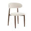 Ensemble de 2 chaises de salle à manger modernes beige avec siège rembourré en tissu, dossier ergonomique pour salle à manger, style campagne moderne